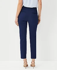 Ann Taylor The Petite Side Zip Ankle Pant Bi-Stretch — Curvy Fit Pure Sapphire Women's