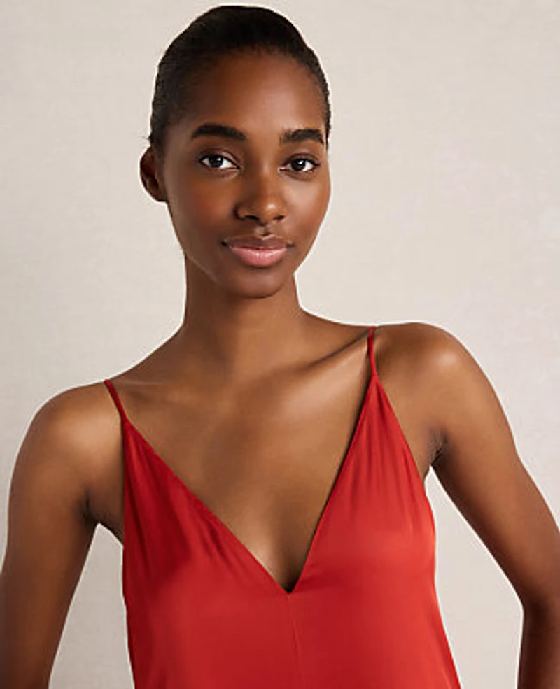 Ann Taylor Haven Well Within Silky Maxi Dress Tomato Women's
