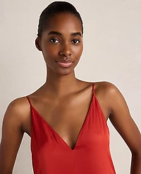 Ann Taylor Haven Well Within Silky Maxi Dress Tomato Women's