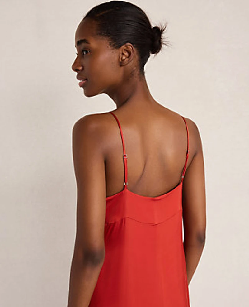 Ann Taylor Haven Well Within Silky Maxi Dress Tomato Women's