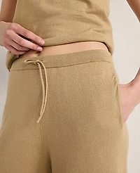Ann Taylor Haven Well Within Organic Cotton Jersey Wide Leg Pants Truffle Women's
