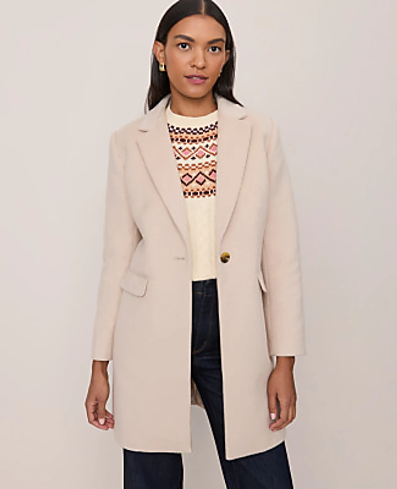 Ann Taylor Petite Chesterfield Coat Women's