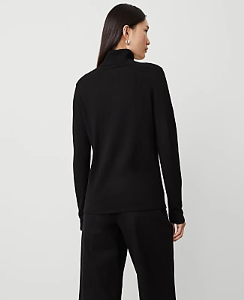 Ann Taylor Petite Essential Turtleneck Sweater Black Women's