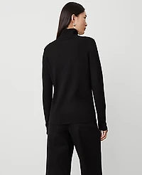 Ann Taylor Petite Essential Turtleneck Sweater Black Women's