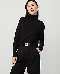 Ann Taylor Petite Essential Turtleneck Sweater Black Women's