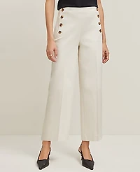 Ann Taylor The Sailor Grace Straight Pant Size 14 Sand Shell Women's