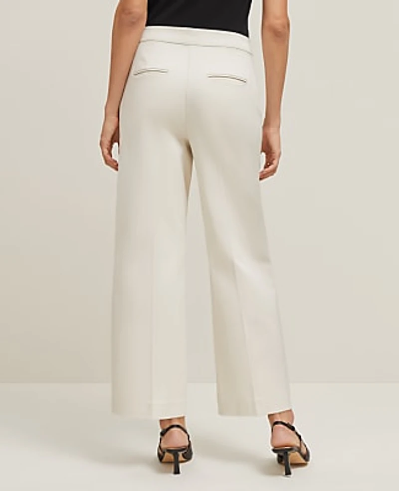 Ann Taylor The Sailor Grace Straight Pant Size 14 Sand Shell Women's