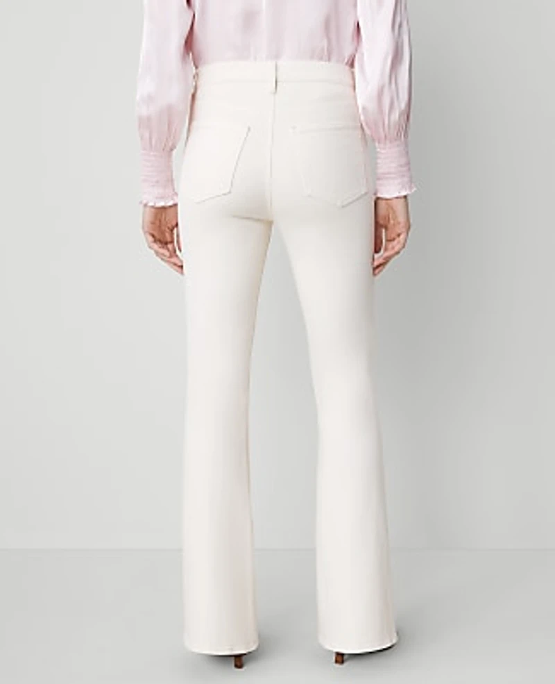 Ann Taylor The Petite Patch Pocket Flare Jean Ivory Women's
