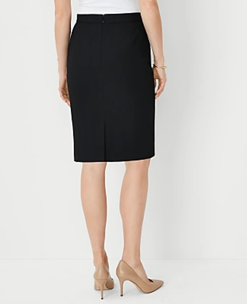 Ann Taylor The Seamed Pencil Skirt Bi-Stretch — Curvy Fit Black Women's