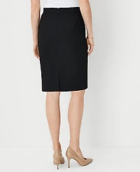 Ann Taylor The Seamed Pencil Skirt Bi-Stretch — Curvy Fit Black Women's