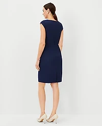 Ann Taylor The Scoop Neck Sheath Dress Bi-Stretch — Curvy Fit Pure Sapphire Women's