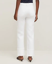 Ann Taylor The Cuffed Straight Jean Size 14 White Women's