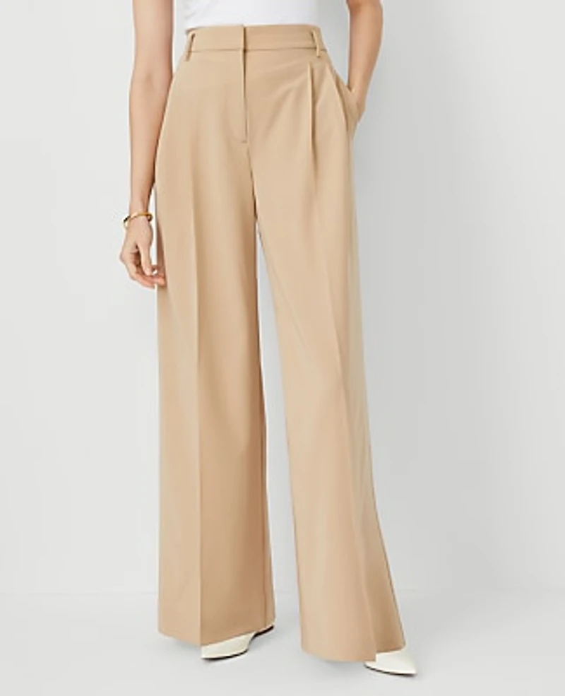 Ann Taylor The Petite Pleated Wide-Leg Pant Women's