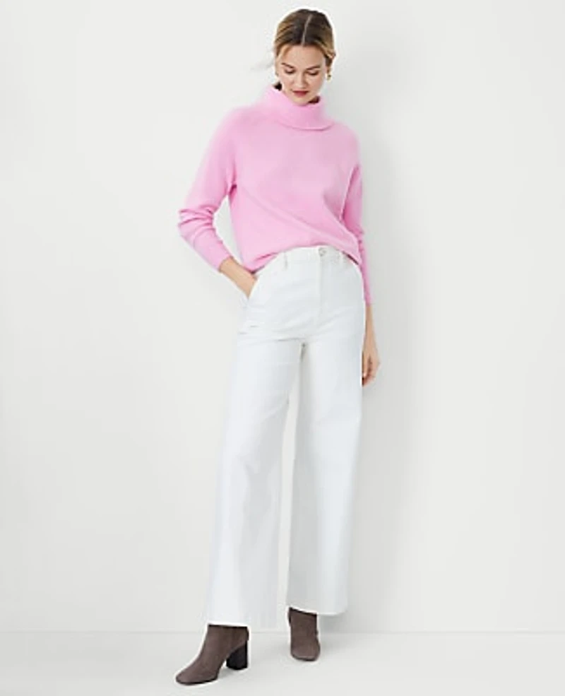 Ann Taylor Weekend Trouser Jean Ivory Women's