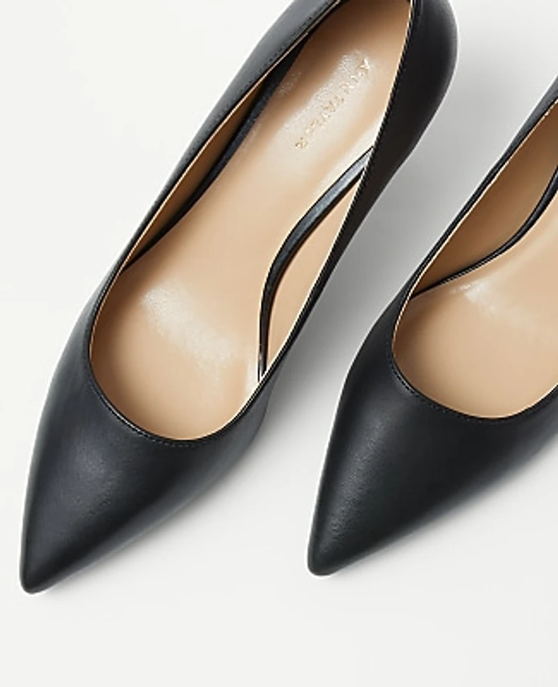 Ann Taylor Daphne Leather Pump Black Women's