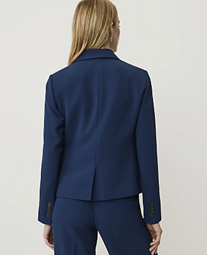 Ann Taylor The Petite Shorter Single Button Blazer Fluid Crepe Women's