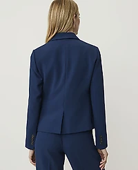 Ann Taylor The Petite Shorter Single Button Blazer Fluid Crepe Women's