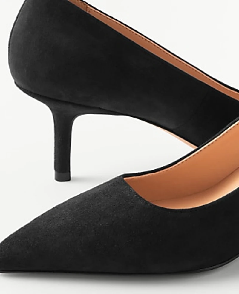 Ann Taylor Daphne Suede Pump Black Women's