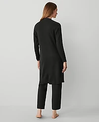 Ann Taylor Shawl Collar Duster Black Women's