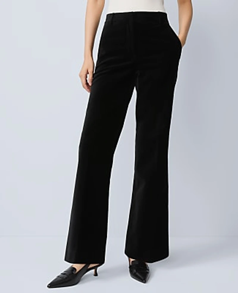 Ann Taylor The Jayne Trouser Velvet Black Women's