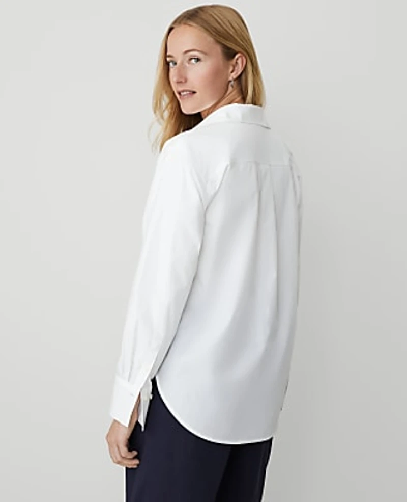 Ann Taylor Weekend Oversized Shirt White Women's
