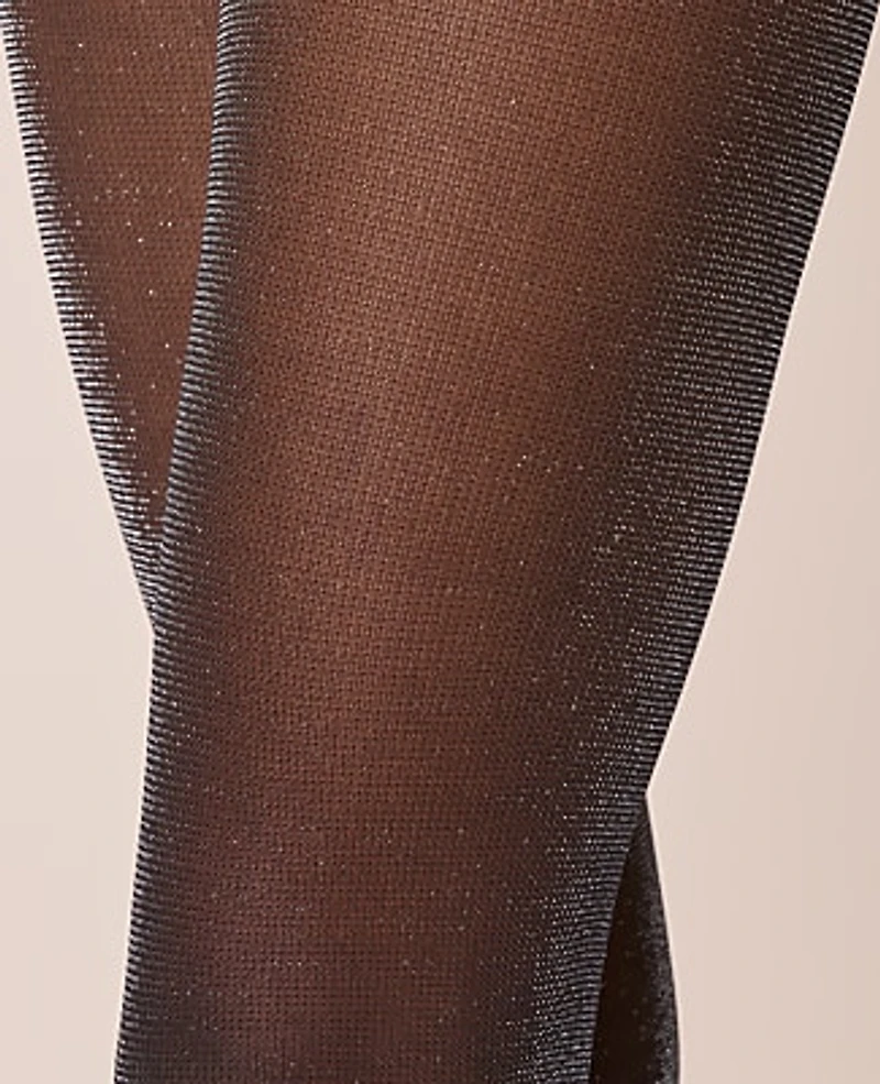 Ann Taylor Shimmer Sheer Tights Black Women's