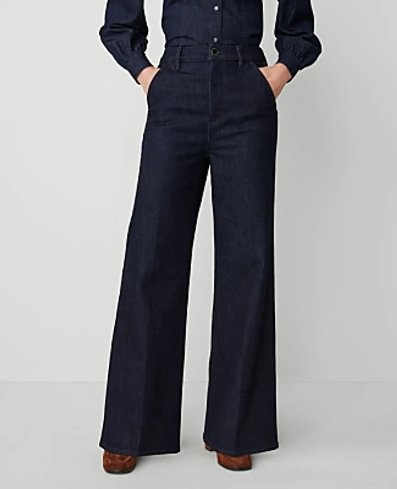 Ann Taylor The Denim Trouser Classic Rinse Wash Women's