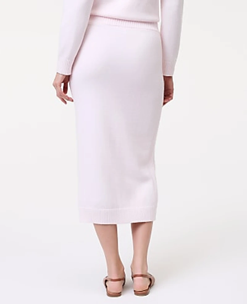 Ann Taylor Petite Weekend Sweater Pencil Skirt Soft Pink Heather Women's