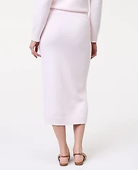 Ann Taylor Petite Weekend Sweater Pencil Skirt Soft Pink Heather Women's
