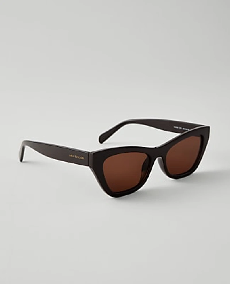 Ann Taylor Cateye Sunglasses Brown Women's