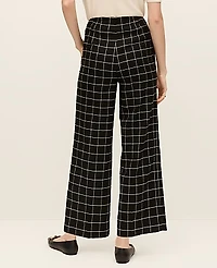 Ann Taylor The Grace Straight Pant Windowpane Black/White Window Check Women's
