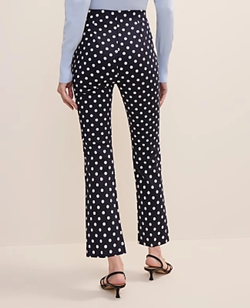 Ann Taylor The Slim Kick Capri Polka Dot Night Sky Women's