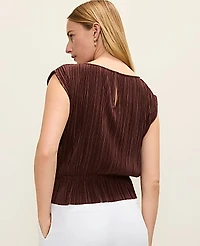 Ann Taylor Pleated Ruffle Top Women's