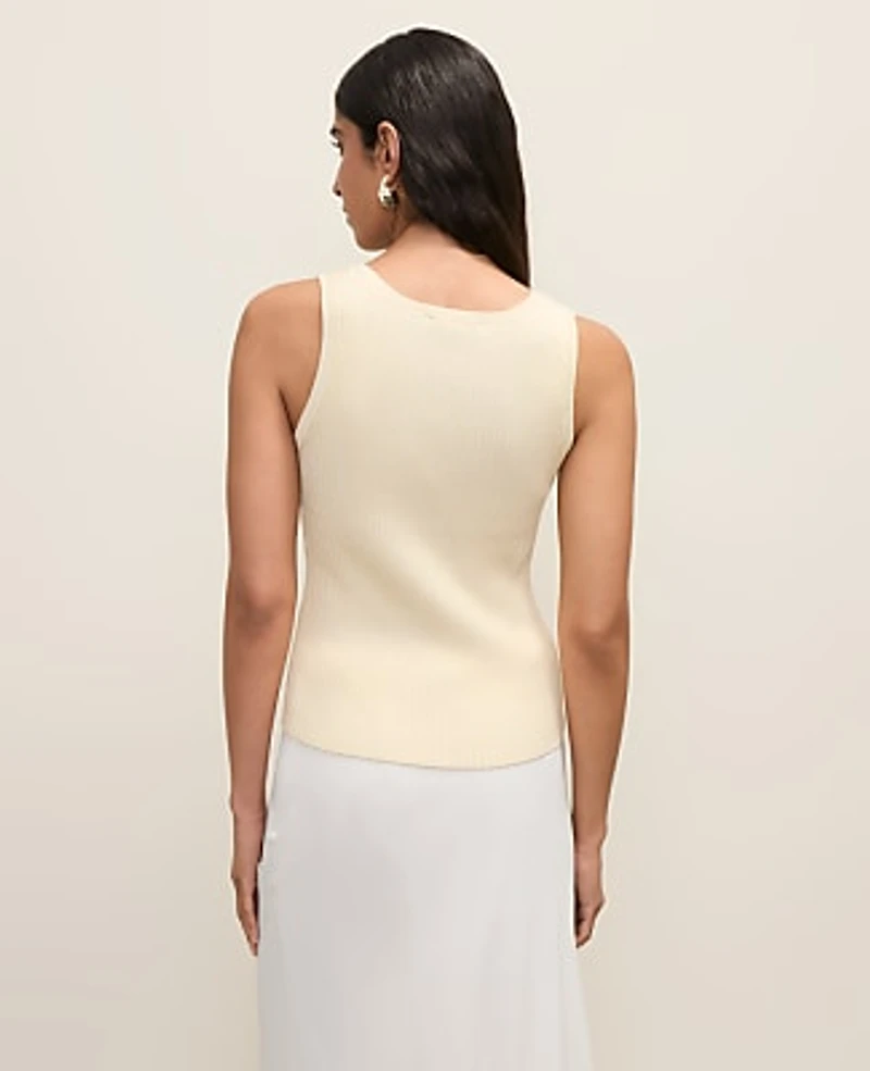 Ann Taylor Scoop Neck Sweater Shell Top Women's