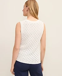 Ann Taylor Weekend Popcorn Stitch Sweater Shell Top Women's