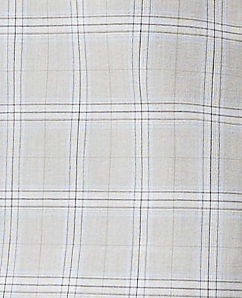 Ann Taylor The Petite Straight Trouser Plaid — Curvy Fit Tan/Blue Combo Women's