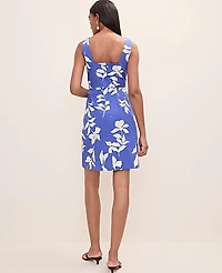 Ann Taylor Floral Sheath Dress Dream Blue Women's