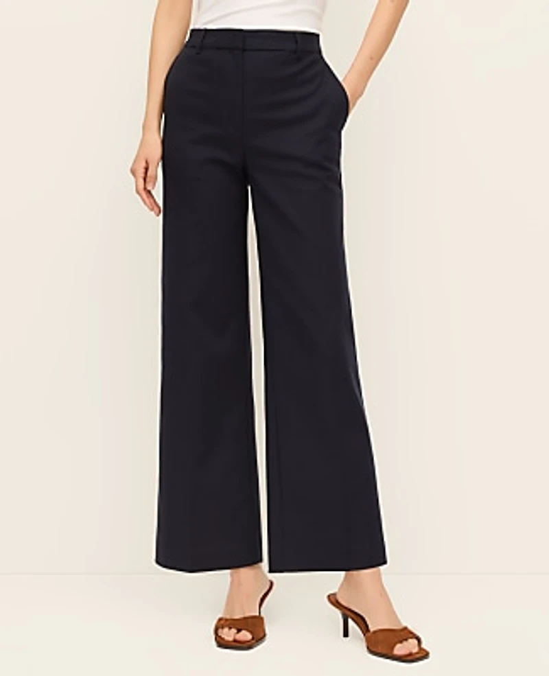Ann Taylor The Petite High Rise Everyday Ankle Pant Doubleweave Night Sky Women's
