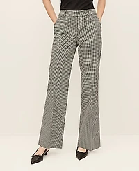 Ann Taylor The Petite Jayne Trouser in Gingham Size 12 Black/White Combo Women's