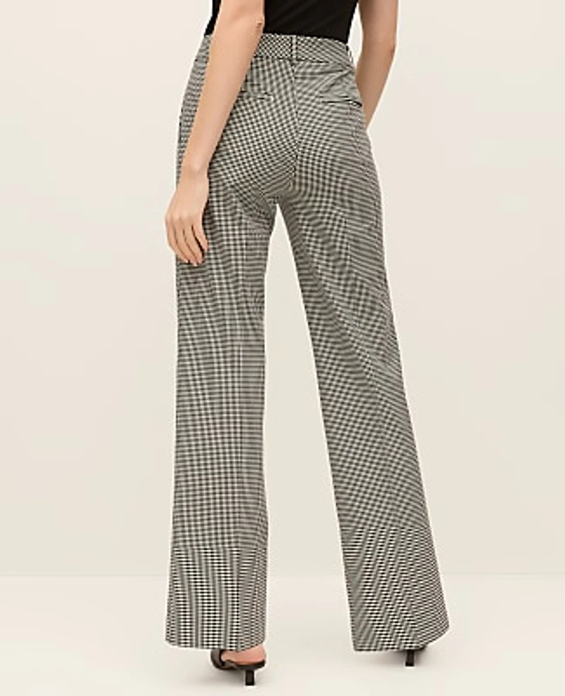 Ann Taylor The Petite Jayne Trouser in Gingham Size 12 Black/White Combo Women's