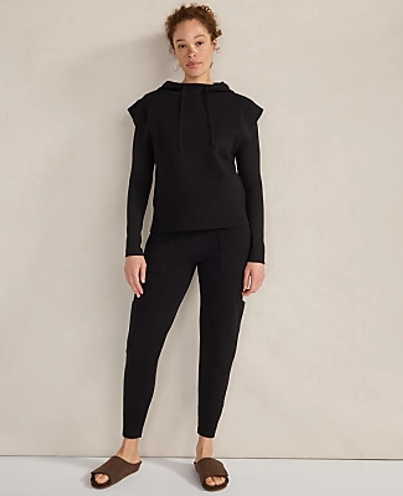 Ann Taylor Haven Well Within Viscose Blend Cargo Joggers Black Women's