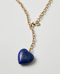 Ann Taylor Double Wrap Heart Pendant Necklace Goldtone Women's