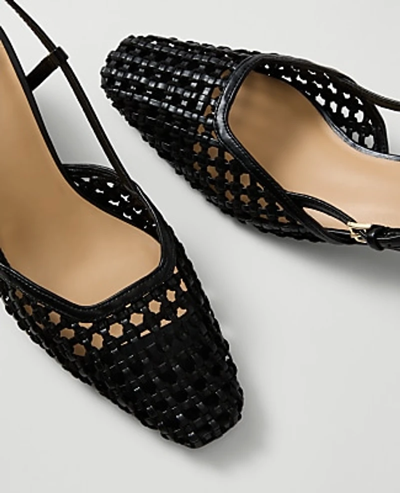 Ann Taylor Woven Slingback Pump Women's