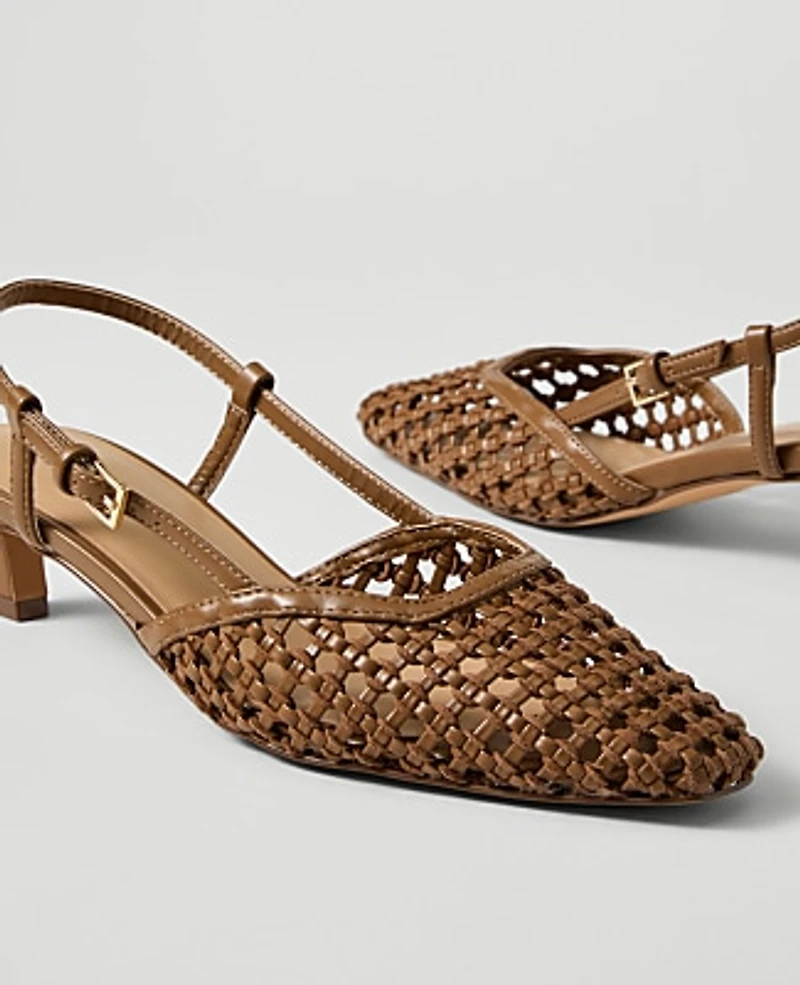 Ann Taylor Woven Slingback Pump Women's