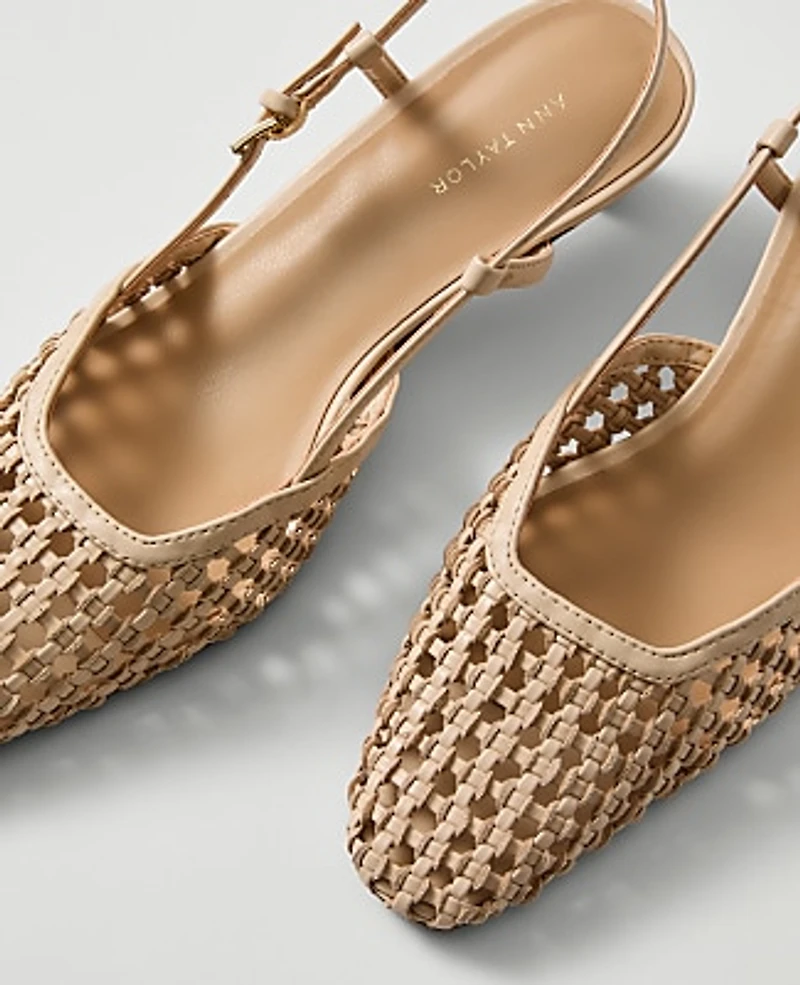 Ann Taylor Woven Slingback Pump Women's