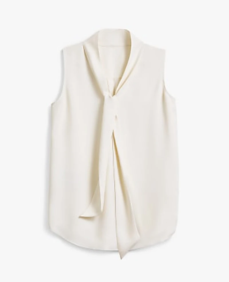 Ann Taylor Petite Bow Neck Shell Top Women's