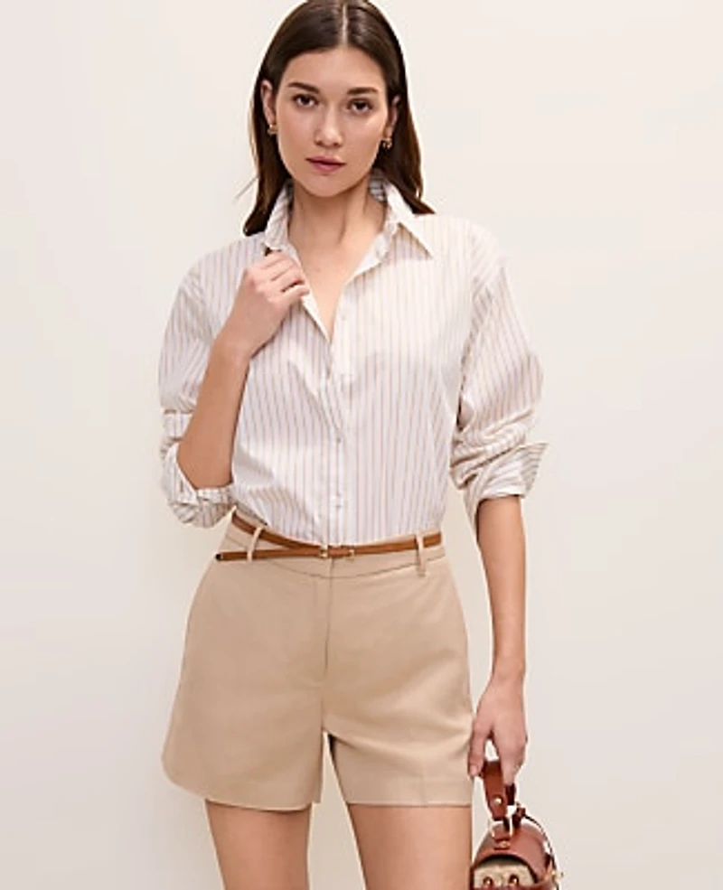 Ann Taylor The Petite City Short Linen Blend Women's