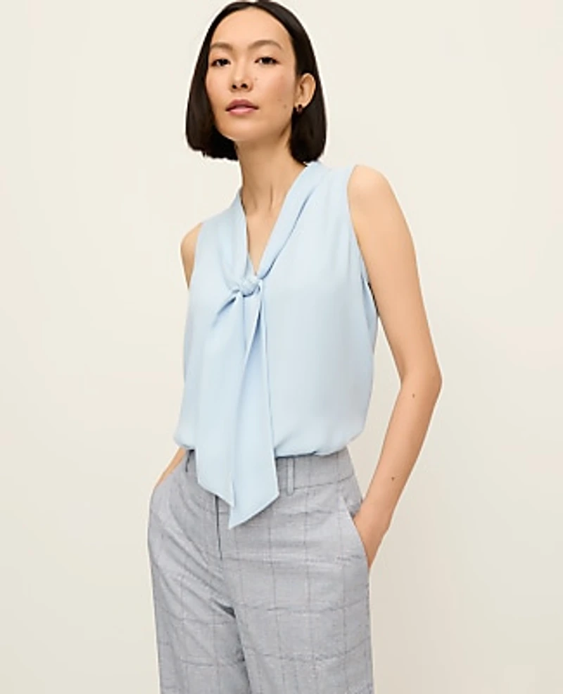Ann Taylor Bow Neck Shell Top Women's