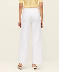 Ann Taylor The Petite Grace Straight Pant Size 16 White Women's