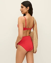 Ann Taylor Twisted Two Piece Swimsuit Smoldering Red Women's